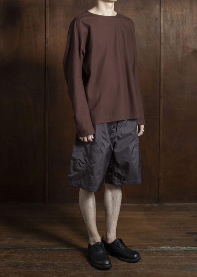 OPPOSE DUALITY Long Sleeve T-Shirts Cotton x Poly OD4002CAS Burgundy