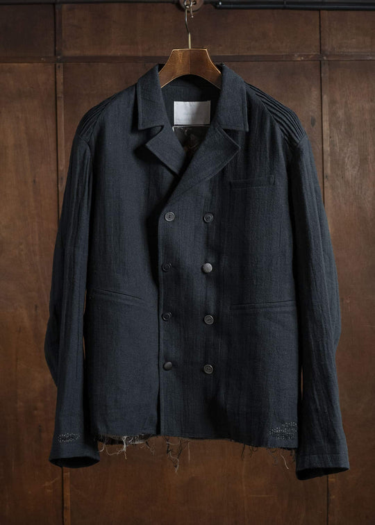 Professor.E 0222/ DOUBLE BREASTED BLAZER BLACK 25FW-PE-FM-16