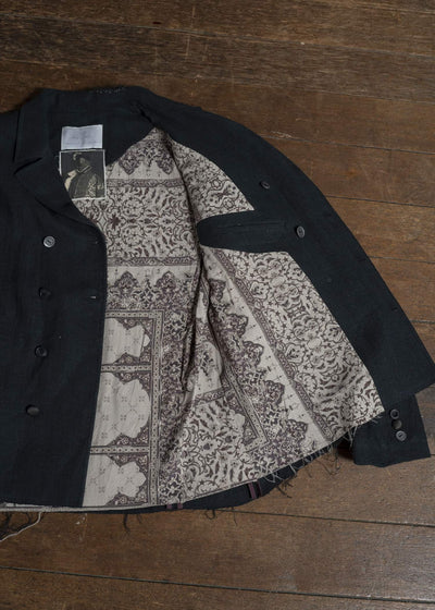 Professor.E 0222/ DOUBLE BREASTED BLAZER BLACK 25FW-PE-FM-16