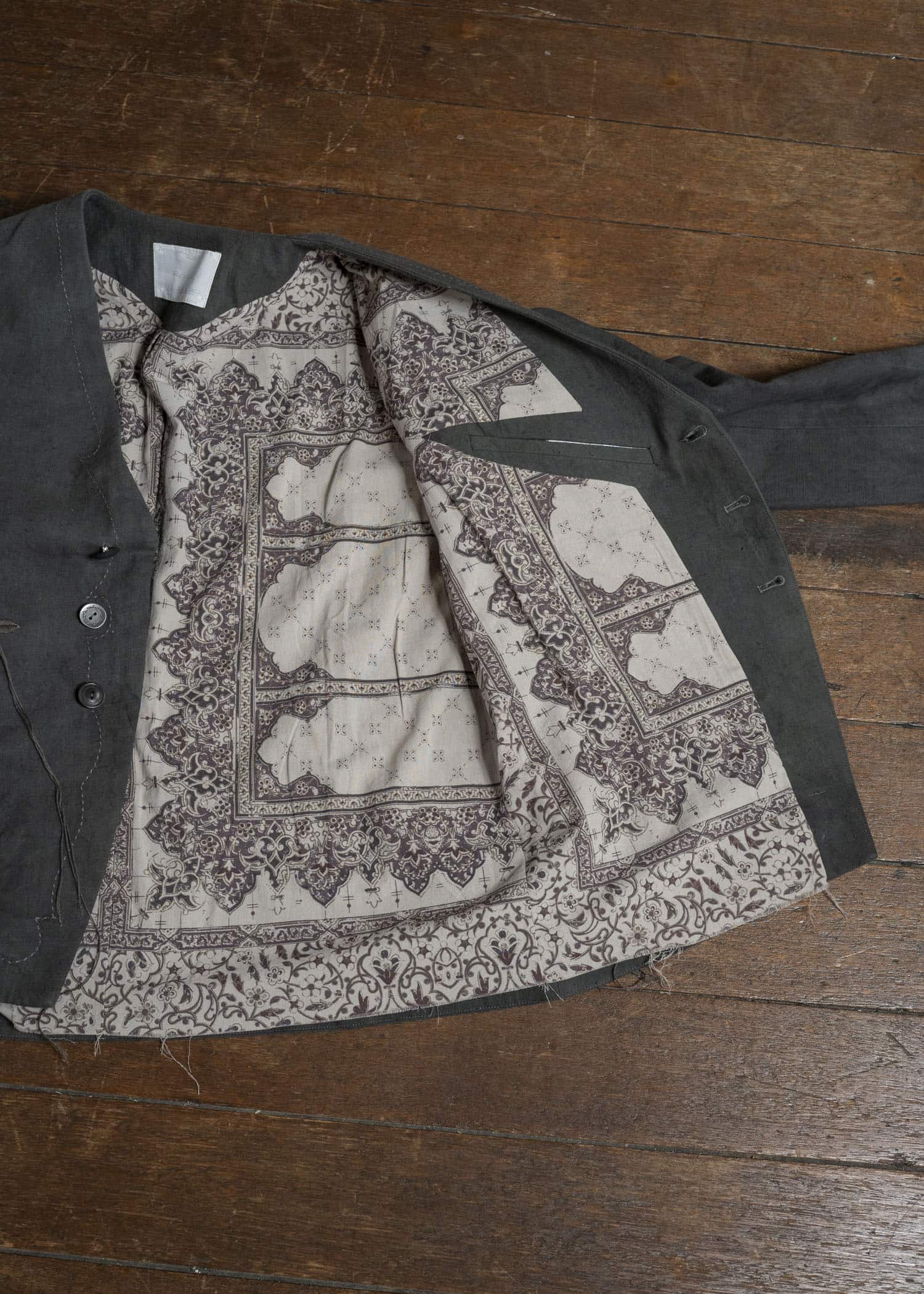 Professor.E 0222 / BUCKBACK JKT NATURAL DYED BLACK 25FW-PE-FM-17