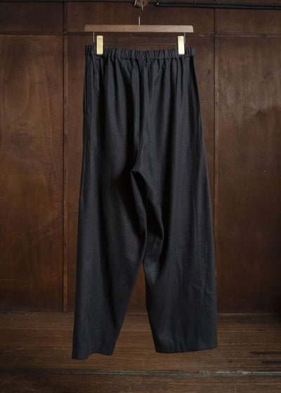 shi shi 26S1P1BK KYU BI-wide straight trousers BK