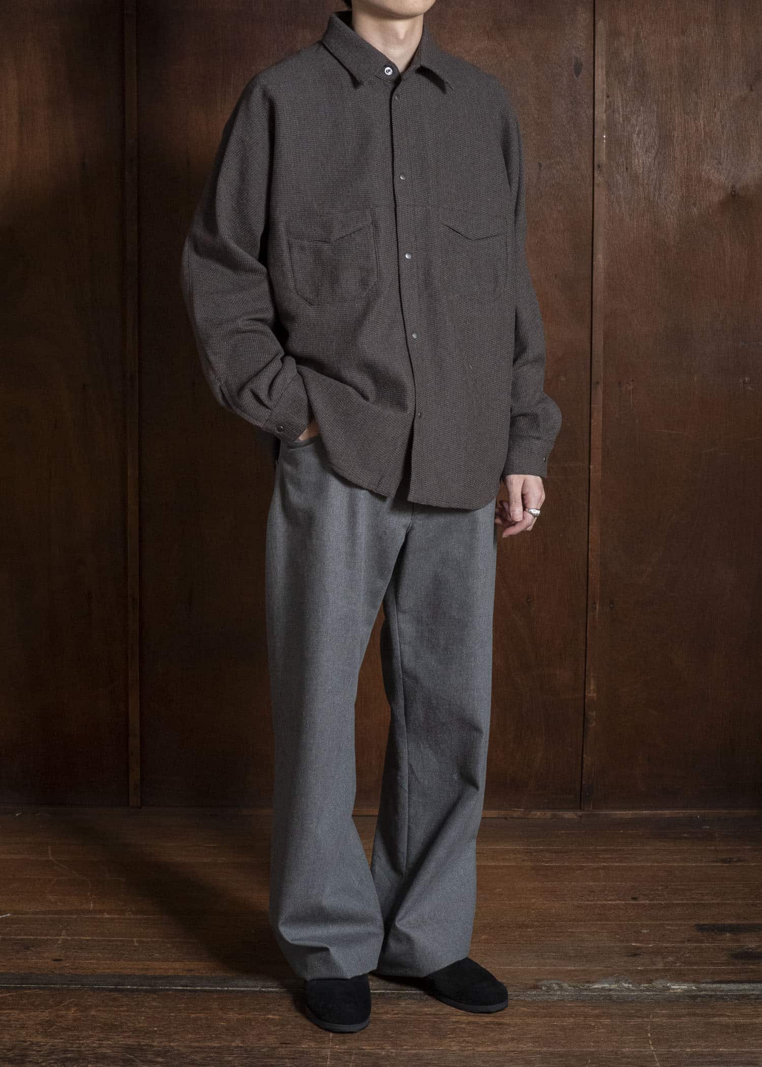 OPPOSE DUALITY OD2004SHT-26AW Officer Shirts Yak Brown