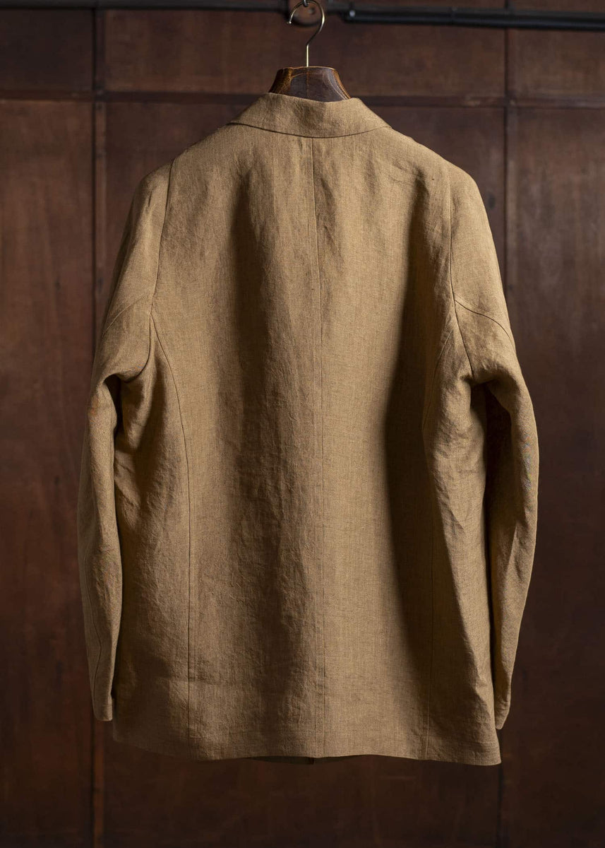 Jurgen Lehl Linen Irregular Dyed Jacket Flax J0152FJM601-90