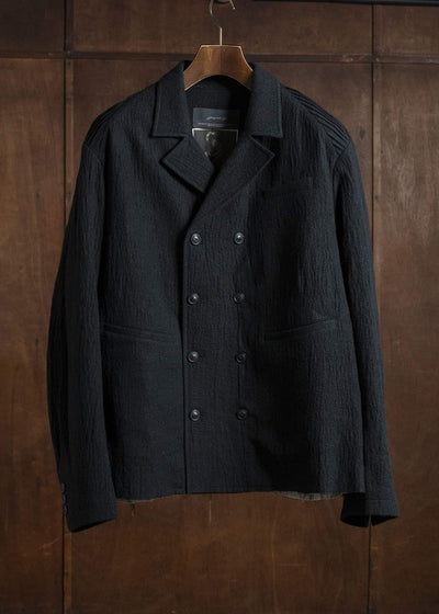 Professor.E DOUBLE BREASTED BLAZER BLACK 25FW-PE-JKT-09