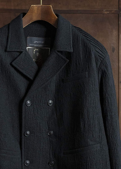 Professor.E DOUBLE BREASTED BLAZER BLACK 25FW-PE-JKT-09