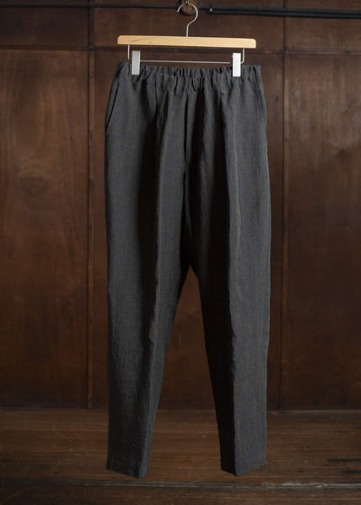 Jurgen Lehl Linen Irregular Dyed Pants Black J0152FPM602-18