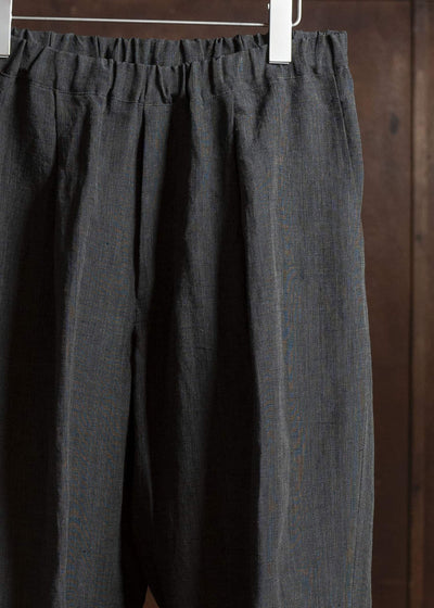 Jurgen Lehl Linen Irregular Dyed Pants Black J0152FPM602-18