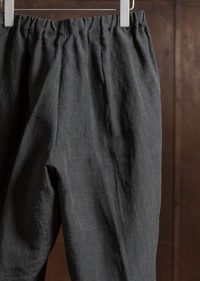 Jurgen Lehl Linen Irregular Dyed Pants Black J0152FPM602-18