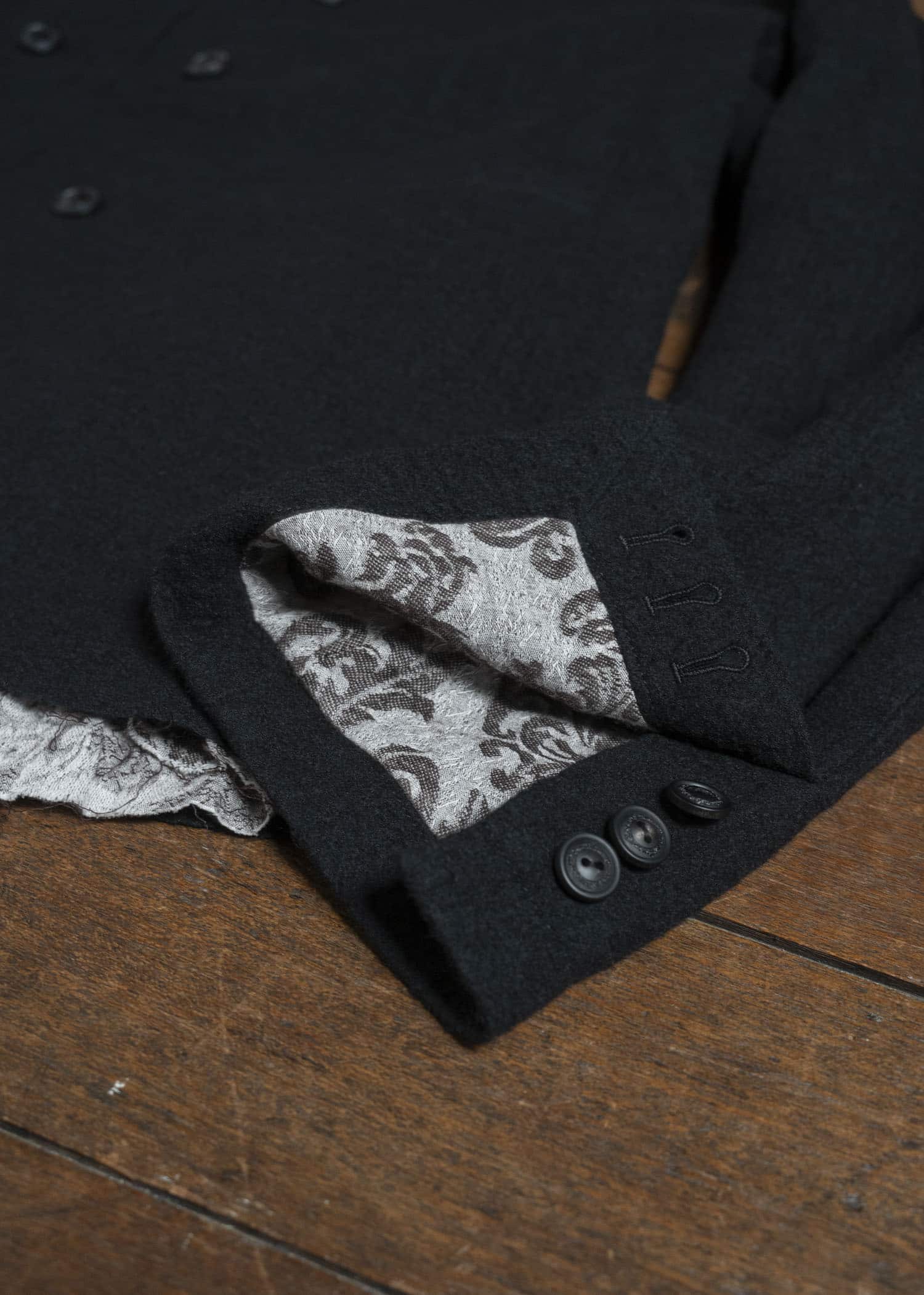 Professor.E DOUBLE BREASTED BLAZER BLACK 25FW-PE-JKT-09