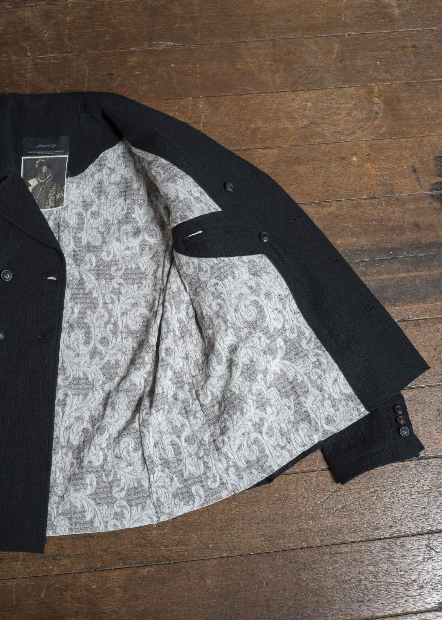 Professor.E DOUBLE BREASTED BLAZER BLACK 25FW-PE-JKT-09