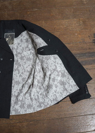 Professor.E DOUBLE BREASTED BLAZER BLACK 25FW-PE-JKT-09