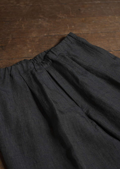 Jurgen Lehl Linen Irregular Dyed Pants Black J0152FPM602-18