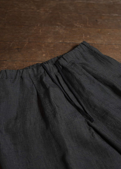 Jurgen Lehl Linen Irregular Dyed Pants Black J0152FPM602-18