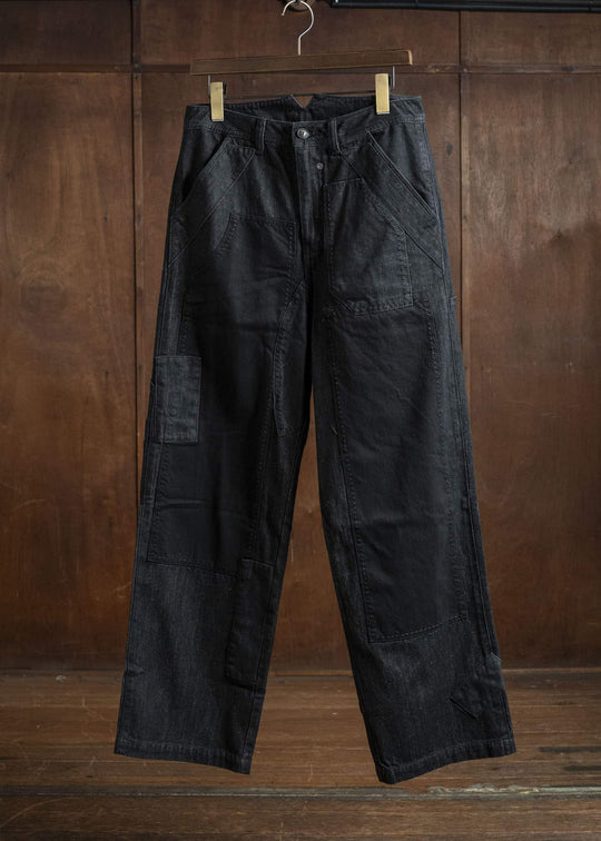 Professor.E HEAVY REPAIRED JEANS BLACK 25FW-PE-TRL-09