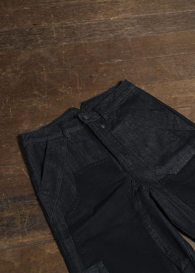 Professor.E HEAVY REPAIRED JEANS BLACK 25FW-PE-TRL-09