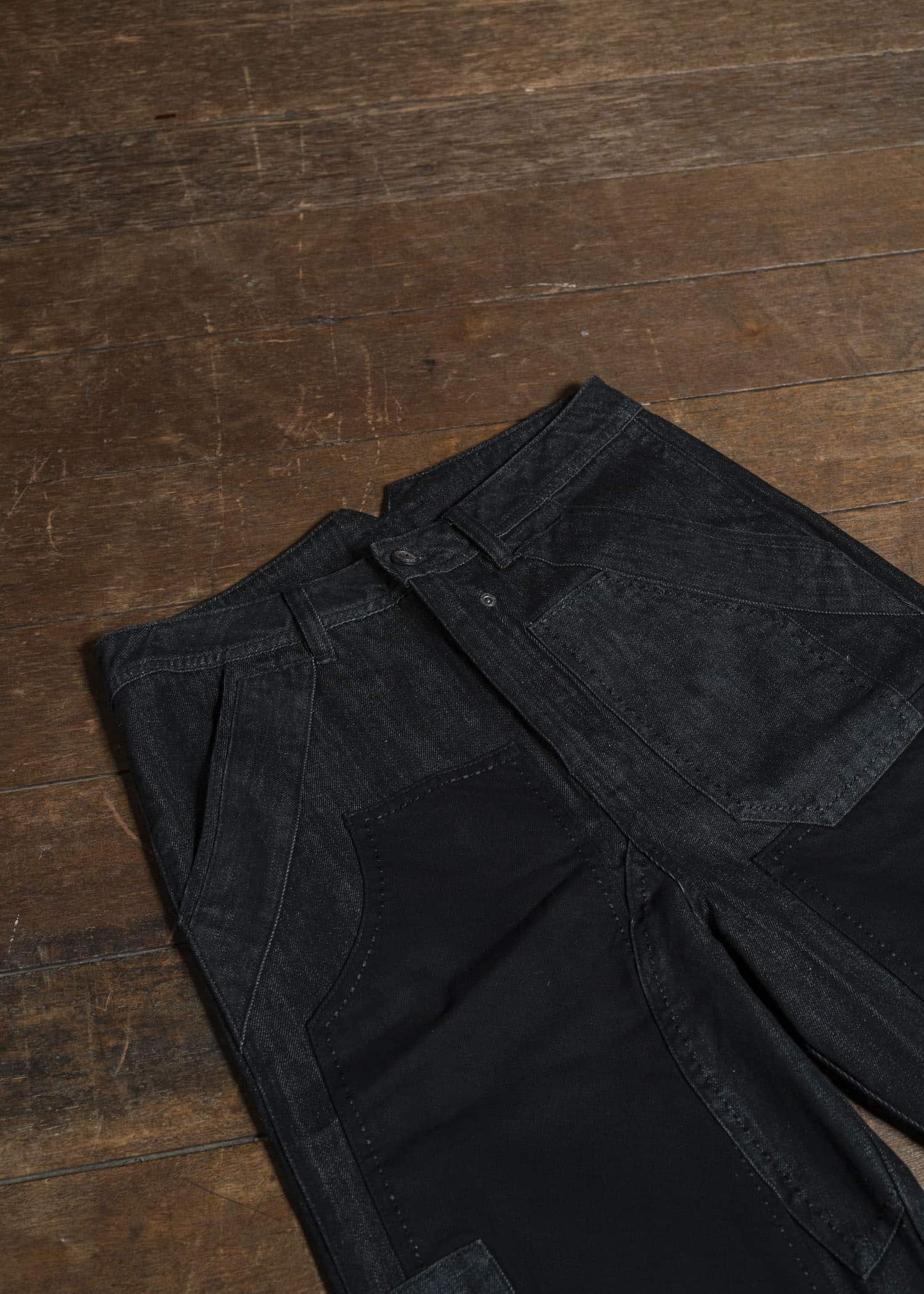 Professor.E HEAVY REPAIRED JEANS BLACK 25FW-PE-TRL-09