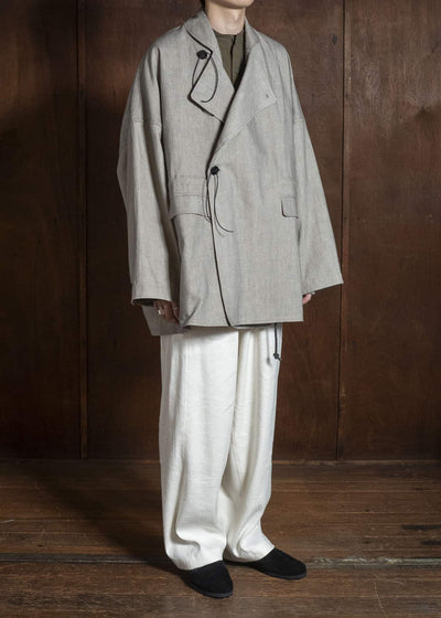 shi shi 26S1P1KN KYU BI-wide straight trousers KN