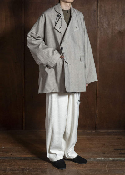 shi shi 26S1P1KN KYU BI-wide straight trousers KN