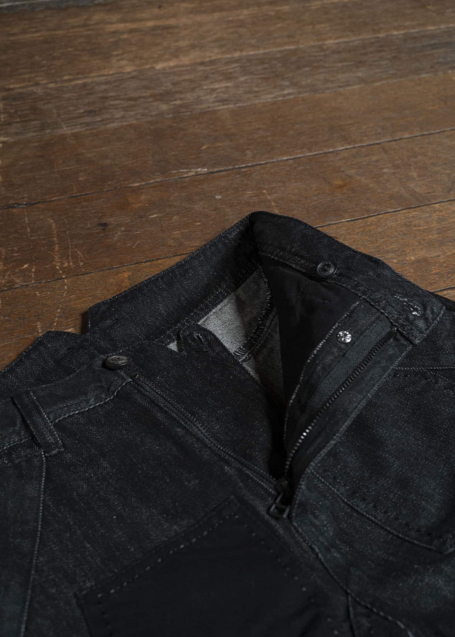 Professor.E HEAVY REPAIRED JEANS BLACK 25FW-PE-TRL-09