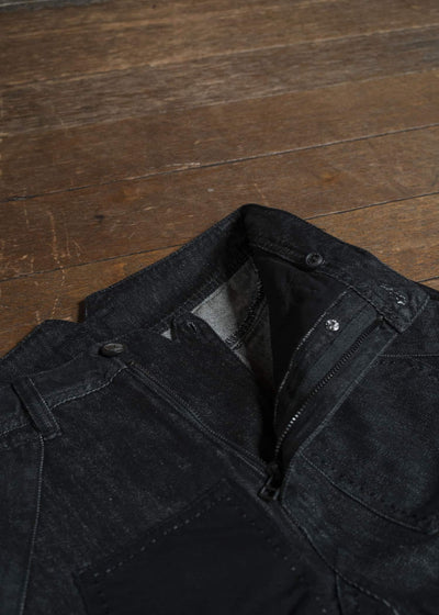 Professor.E HEAVY REPAIRED JEANS BLACK 25FW-PE-TRL-09