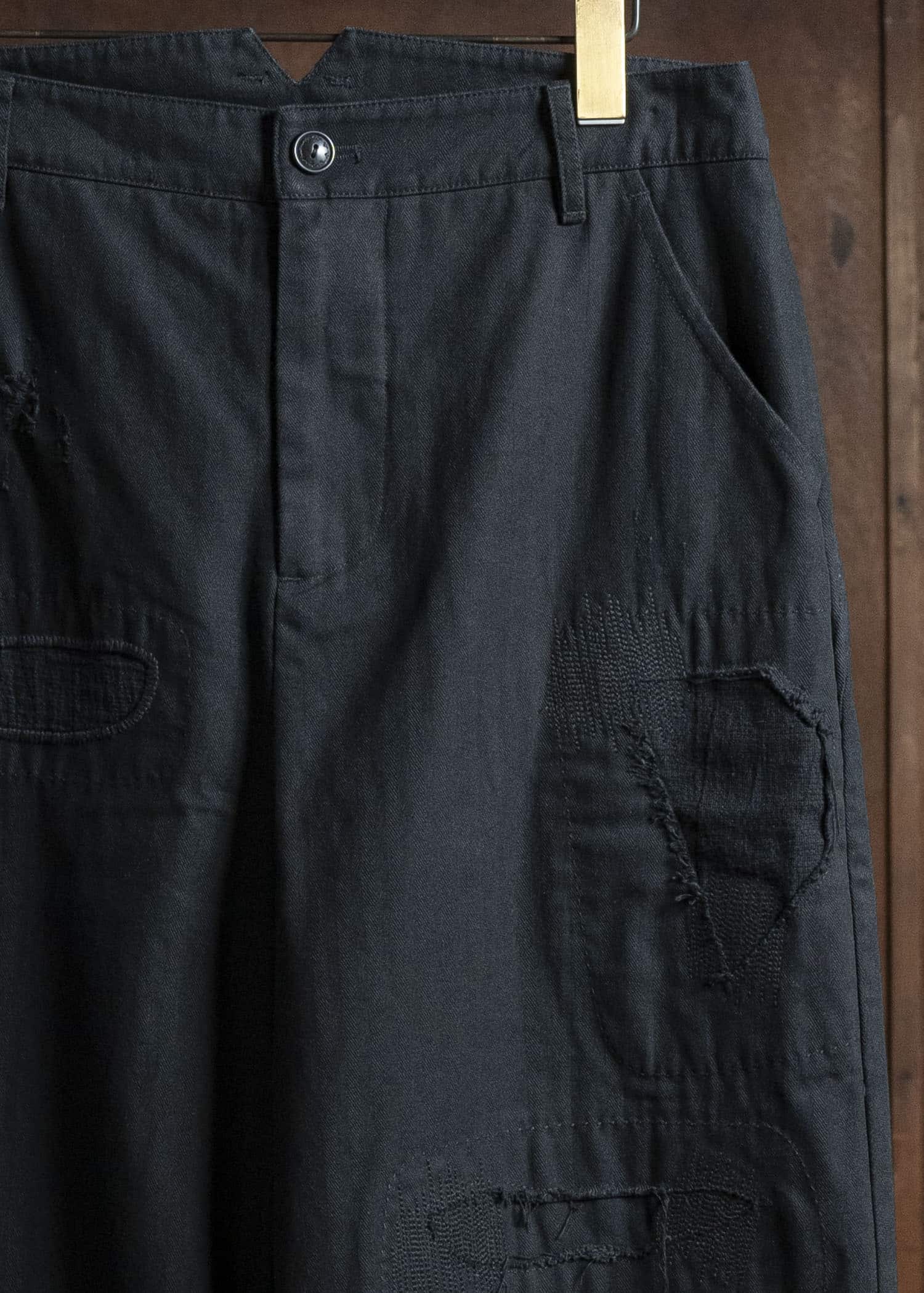 Professor.E DISTRESSED WORK PANTS BLACK 25FW-PE-TRL-02