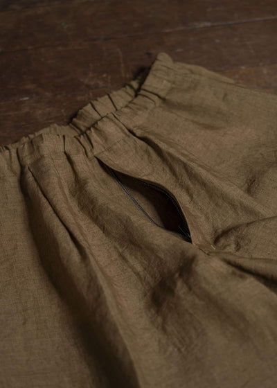 Jurgen Lehl Linen Irregular Dyed Pants Flax J0152FPM602-90