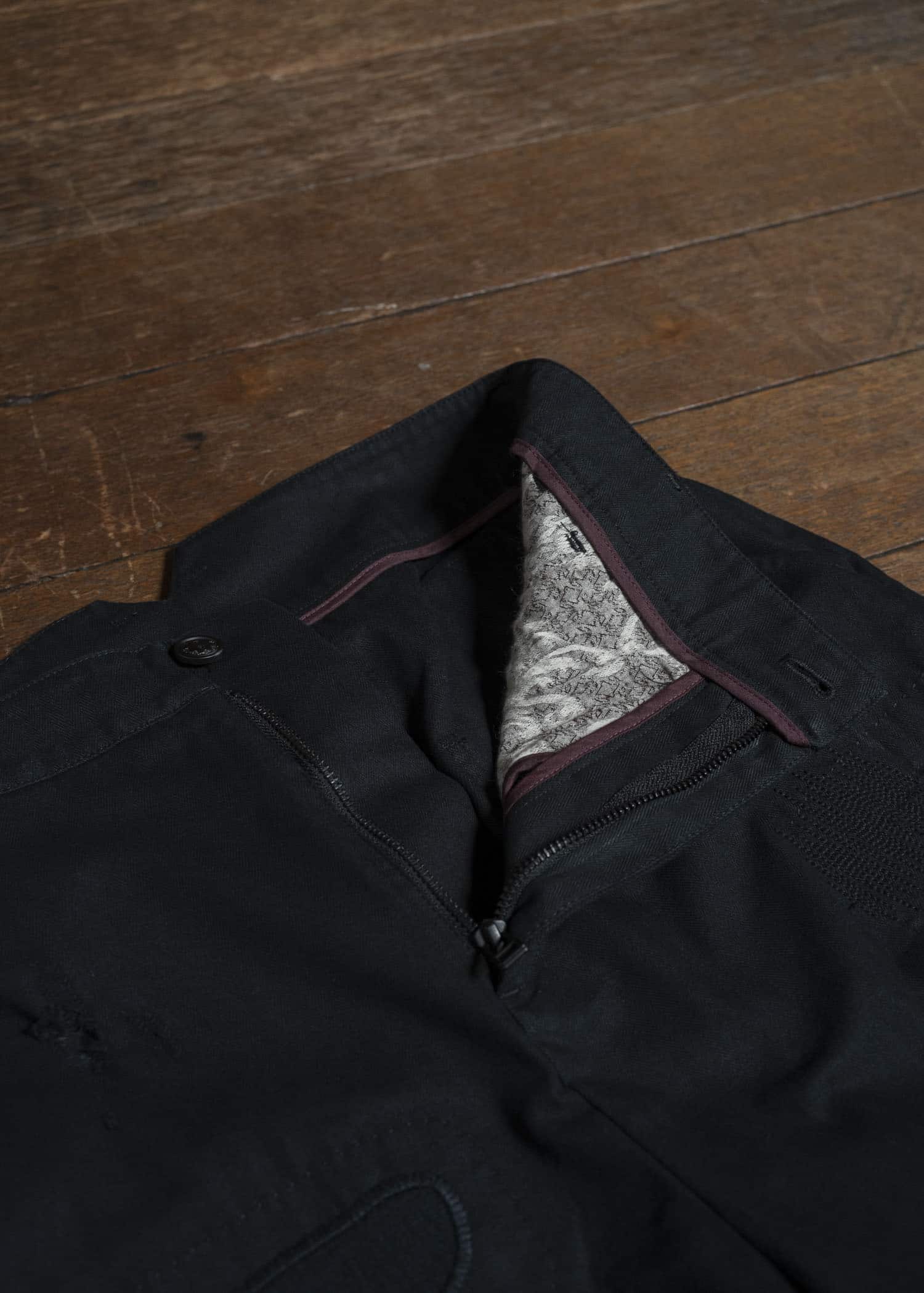 Professor.E DISTRESSED WORK PANTS BLACK 25FW-PE-TRL-02