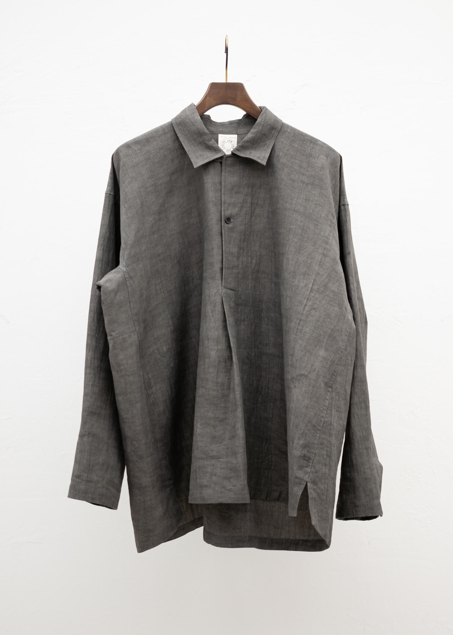 JAN-JAN VAN ESSCHE "SHIRT#94" LOOP COLLAR MID LENGTHSHIRT SUMI