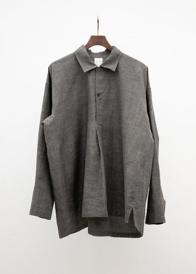 JAN-JAN VAN ESSCHE "SHIRT#94" LOOP COLLAR MID LENGTHSHIRT SUMI