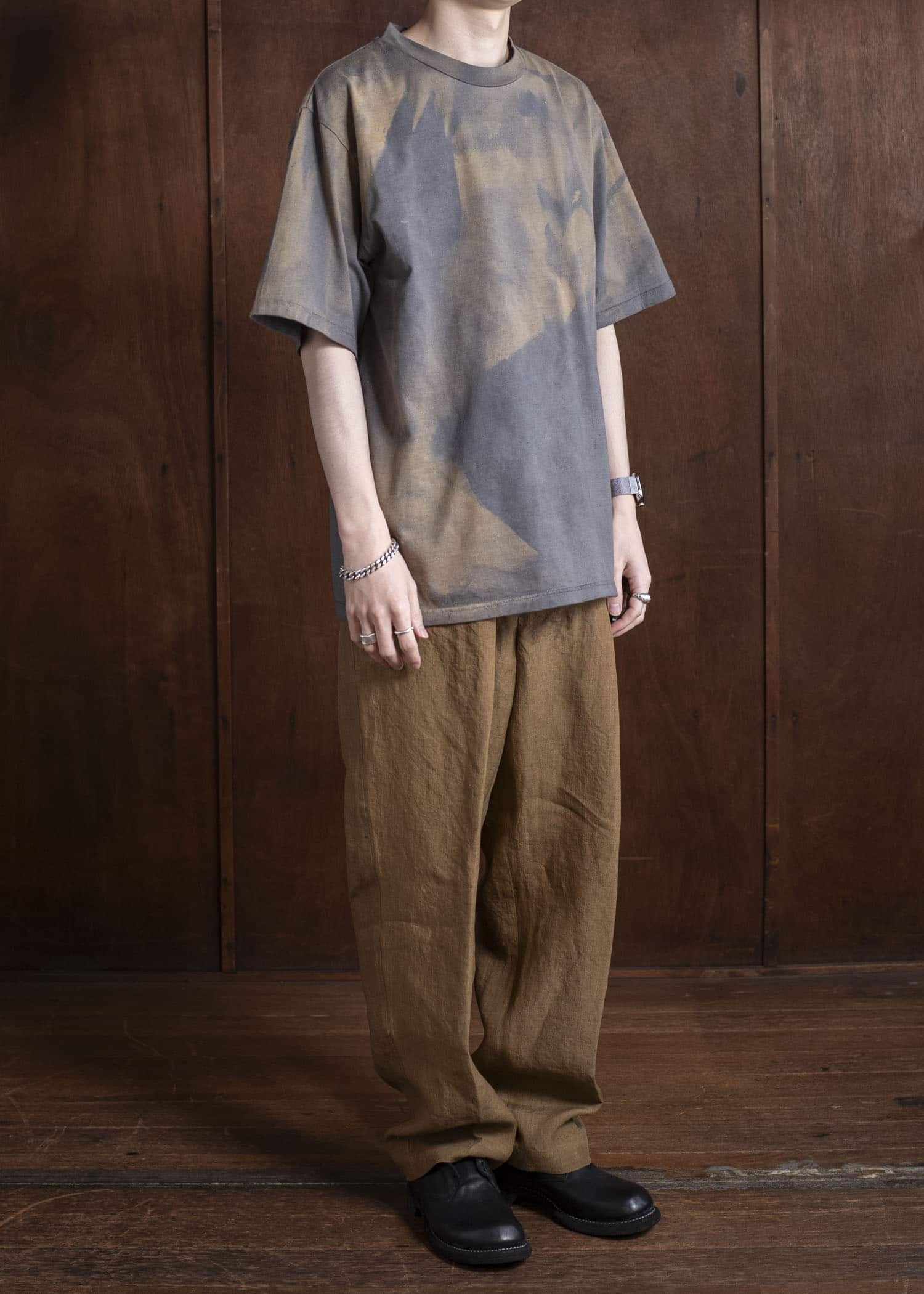 amachi. C/S Tee - Records of Phenomena AY16-15 Stone Gray