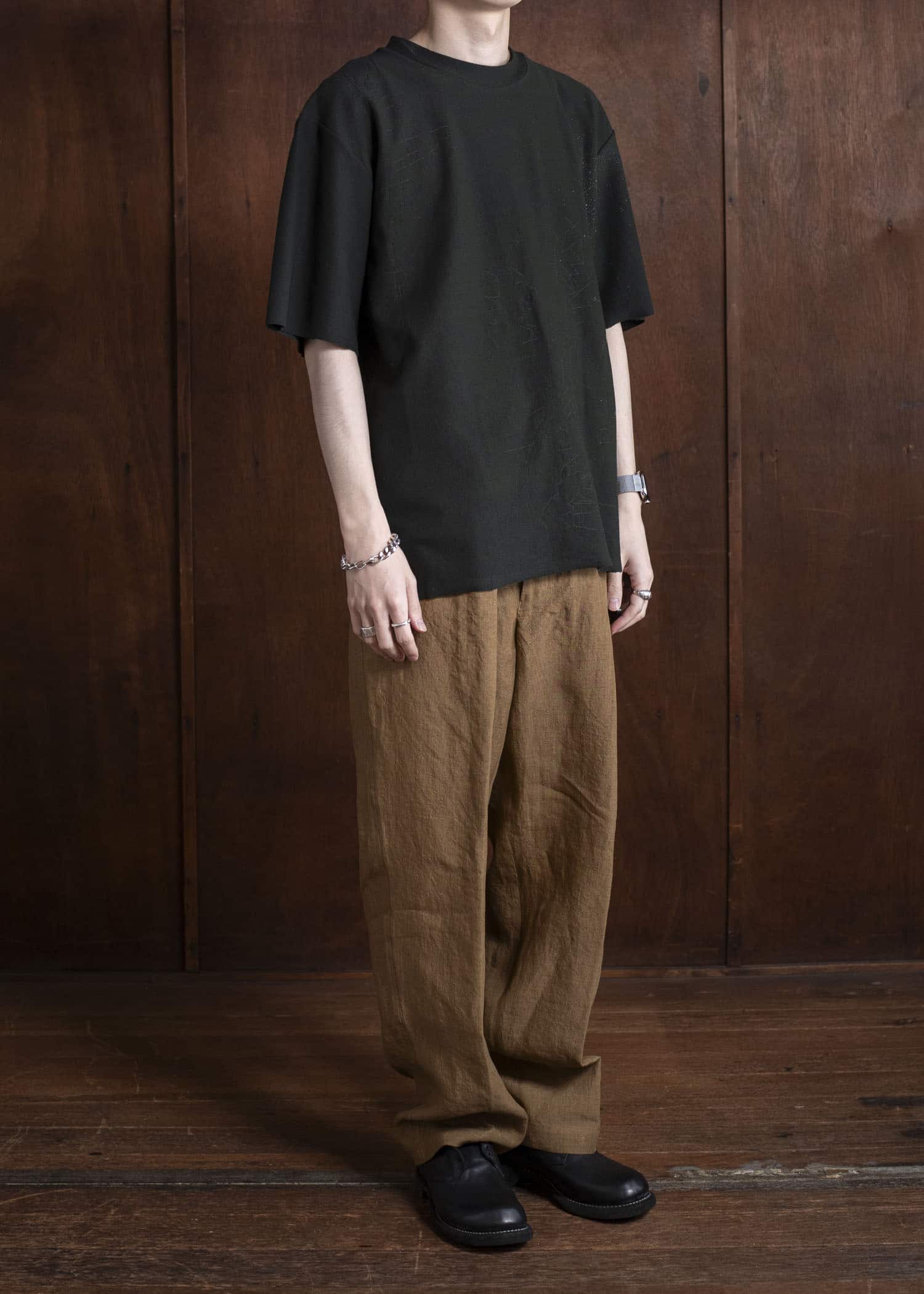 amachi. Phenomena Embroidery Tee AY16-17 Deep Green