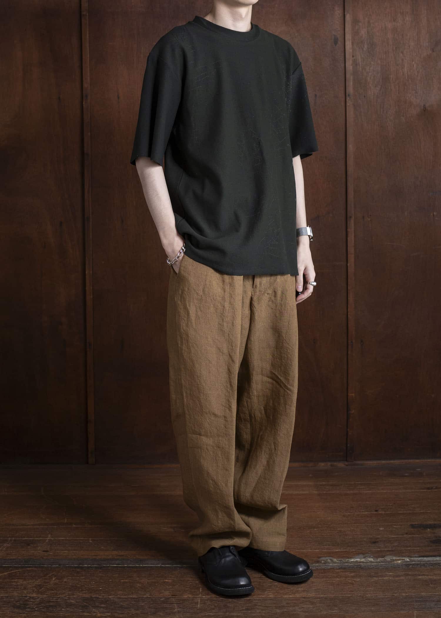 amachi. Phenomena Embroidery Tee AY16-17 Deep Green