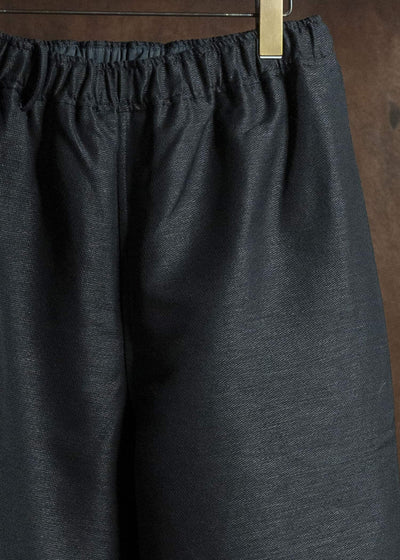 Gorsch 13-2ND-TR03-WH Wool Hemp Easy Trousers Black