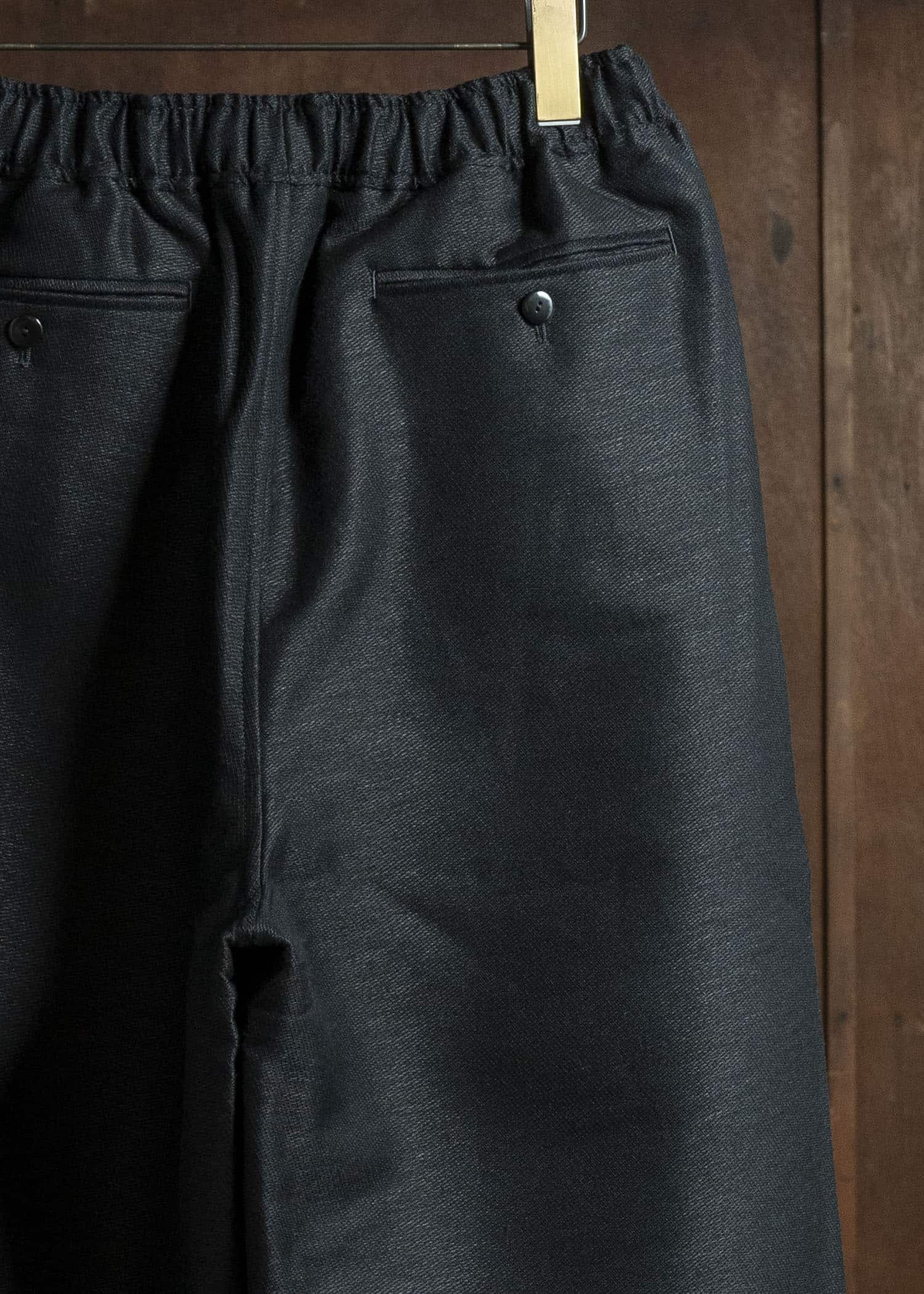 Gorsch 13-2ND-TR03-WH Wool Hemp Easy Trousers Black