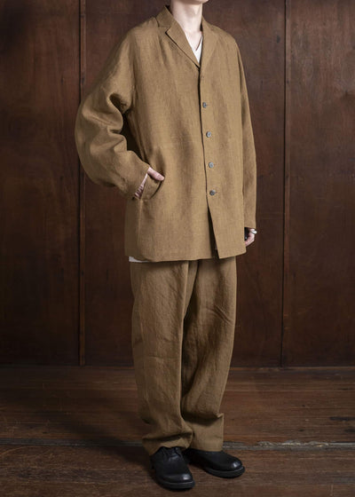 Jurgen Lehl Linen Irregular Dyed Pants Flax J0152FPM602-90