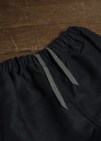 Gorsch 13-2ND-TR03-WH Wool Hemp Easy Trousers Black