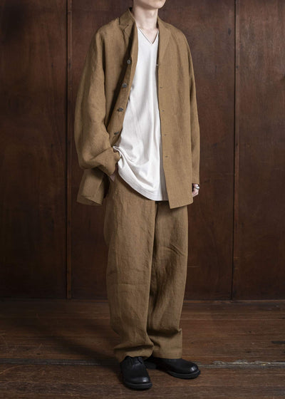 Jurgen Lehl Linen Irregular Dyed Pants Flax J0152FPM602-90