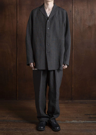 Jurgen Lehl Linen Irregular Dyed Pants Black J0152FPM602-18