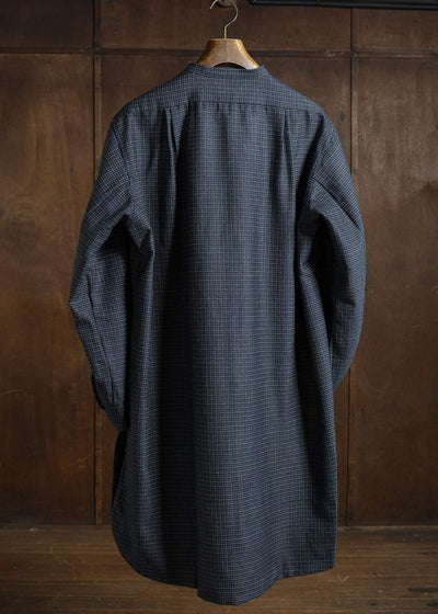 Gorsch 13-2ND-SHCO-VIN Vintage Wool Check Shirt Coat Navy Check
