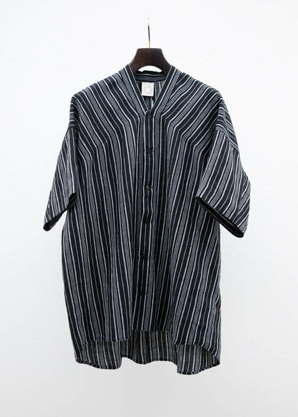 JAN-JAN VAN ESSCHE "SHIRT #93" V-NECK BASEBALL CONTRAST STRIPE