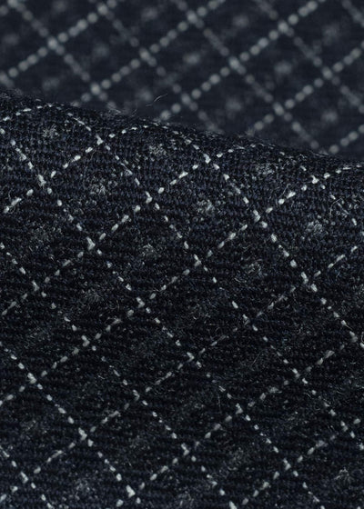 Gorsch 13-2ND-SHCO-VIN Vintage Wool Check Shirt Coat Navy Check