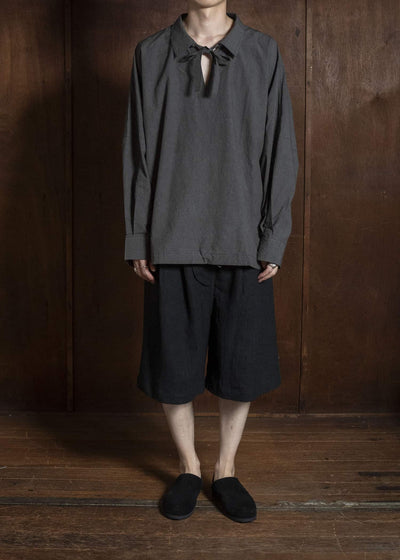 shi shi 26S2P3BK OGRE-wide short trousers BK