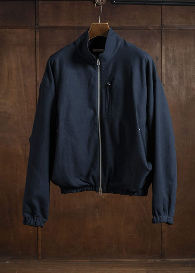 BIBLIOTHERK BR-OT06-AW25-02 DRAPED BLOUSON NAVY