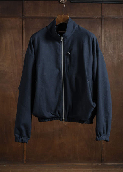 BIBLIOTHERK BR-OT06-AW25-02 DRAPED BLOUSON NAVY