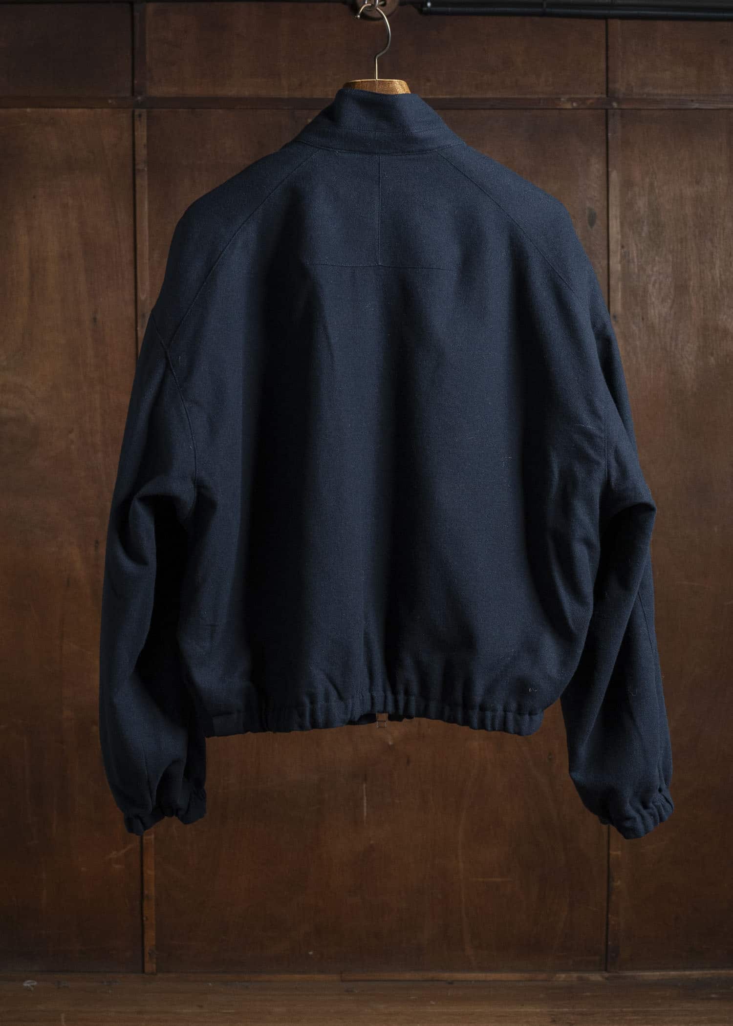 BIBLIOTHERK BR-OT06-AW25-02 DRAPED BLOUSON NAVY
