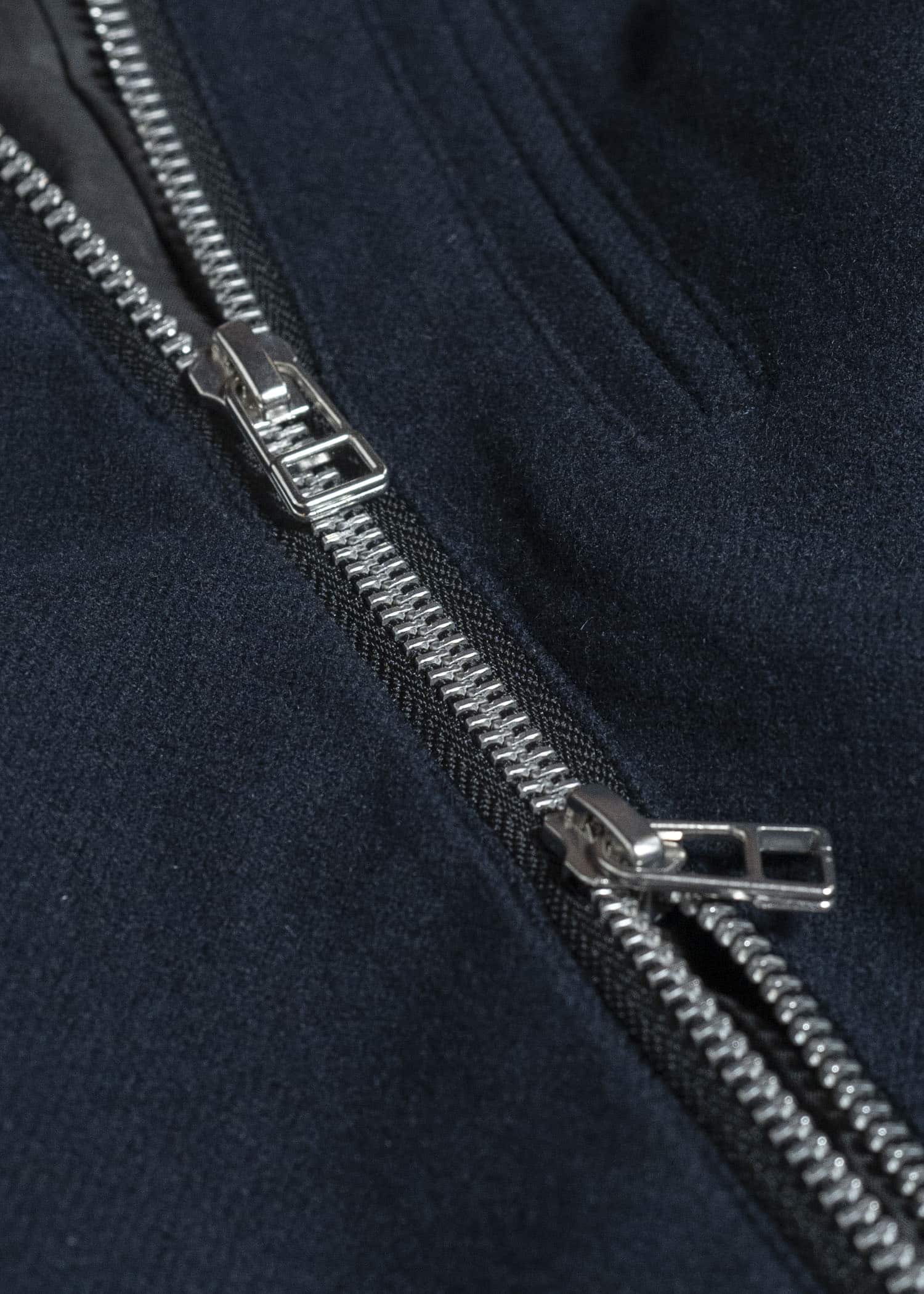 BIBLIOTHERK BR-OT06-AW25-02 DRAPED BLOUSON NAVY