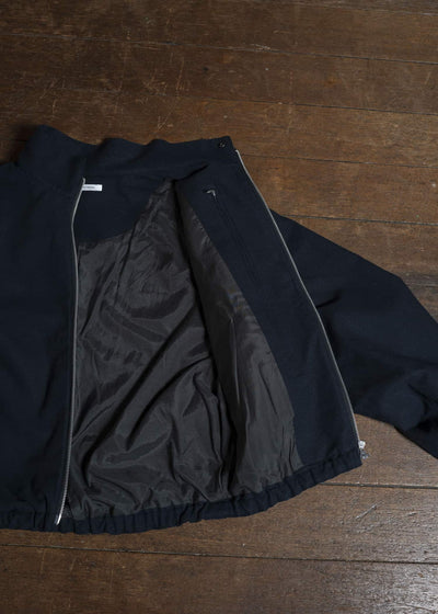 BIBLIOTHERK BR-OT06-AW25-02 DRAPED BLOUSON NAVY