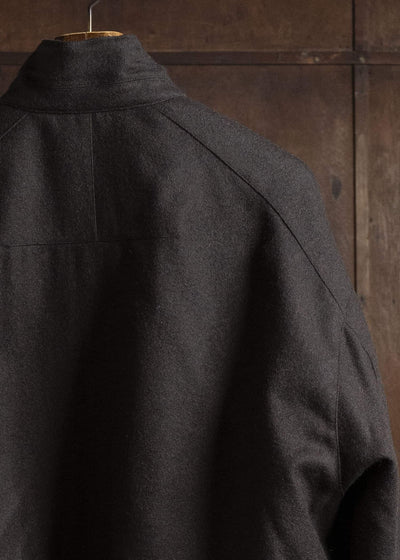 BIBLIOTHERK BR-OT06-AW25-01 DRAPED BLOUSON BROWN