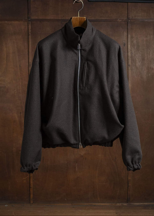 BIBLIOTHERK BR-OT06-AW25-01 DRAPED BLOUSON BROWN