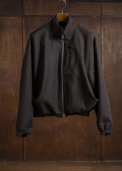 BIBLIOTHERK BR-OT06-AW25-01 DRAPED BLOUSON BROWN